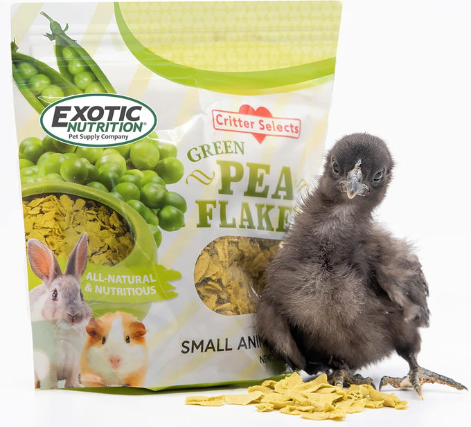 Exotic Nutrition green pea flake supplement 3oz for small pets