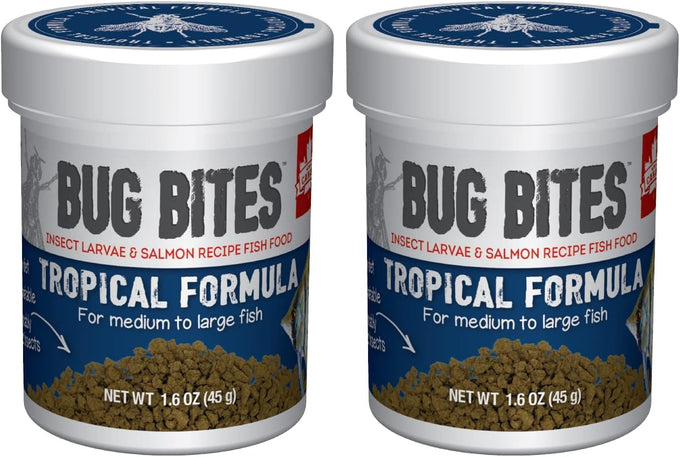Fluval Bug Bites Tropical Fish Food for Medium to Large Fish - 1.59 oz. (A6578)
