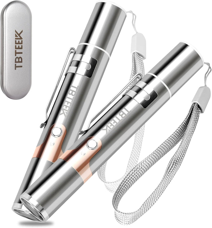 TB TeeK rechargeable cat toy with metal case, 7 adjustable patterns, USB charging, durable stainless steel shell