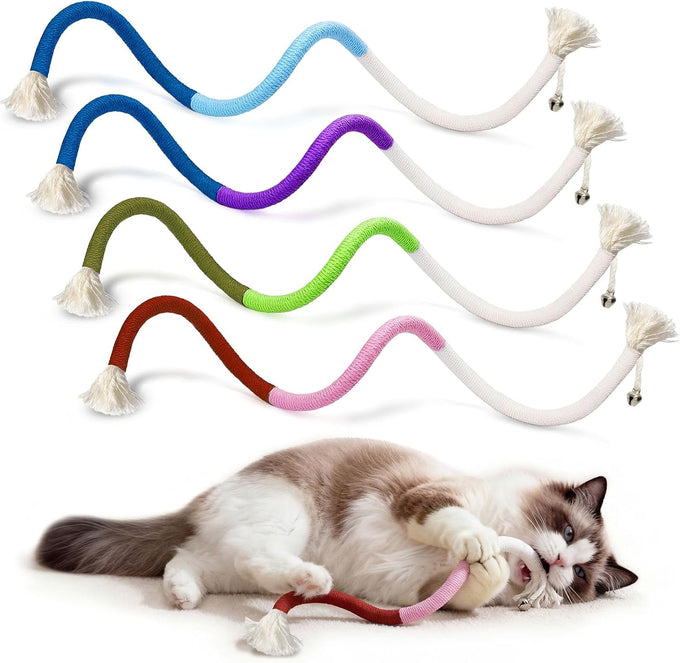 Cat Spring Toys for Indoor Cats, 30 Pack Interactive Durable Plastic Toys for Kitten Hunt and Exercise