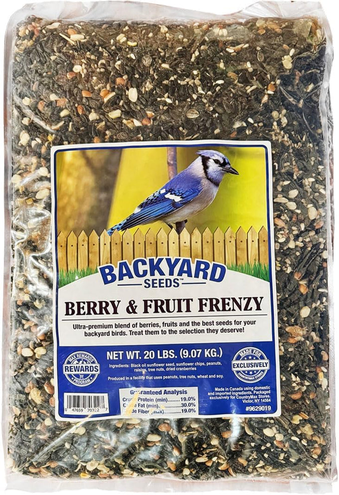 Backyard Seeds supreme wild bird food blend, 40 pounds, large bulk bag, USA made, high-energy formula