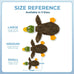 1Wild Duck, Small Squeaky Dog Toy with Soft Durable Fabric for Small Pets Interactive Toy for Indoor Play