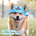 DYOART Custom Dog and Cat Visor Hats with Ear Holes, Personalized with Pet's Name, Multiple Sizes