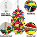 multicolored wooden blocks bird chewing toy parrot cage bite toy for macaws cockatoos african grey and large parrot birds
