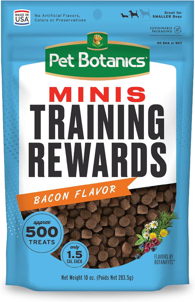 pet botanics 10 oz bacon flavor training rewards soft chewy treats for small dogs