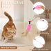 iCAGY interactive cat toy bundle for indoor cats, 25 pcs, 45 inches rainbow tunnel, colorful springs, feathers, balls, and mice
