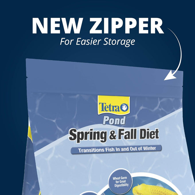TetraPond Spring And Fall Diet 3.08 Pounds Pond Fish Food For Koi And Goldfish 7 L