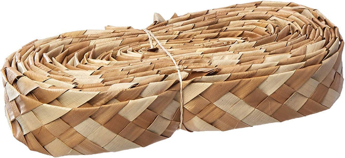 Planet Pleasures shredded bird toy, 1" x 30' roll, made of woven palm leaves, all-natural, shred-able