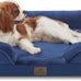Bedfolks Orthopedic Dog Sofa Bed for Small Dogs, Waterproof Egg Foam Couch with Removable Washable Cover, Light Grey, 24"x18"x6"