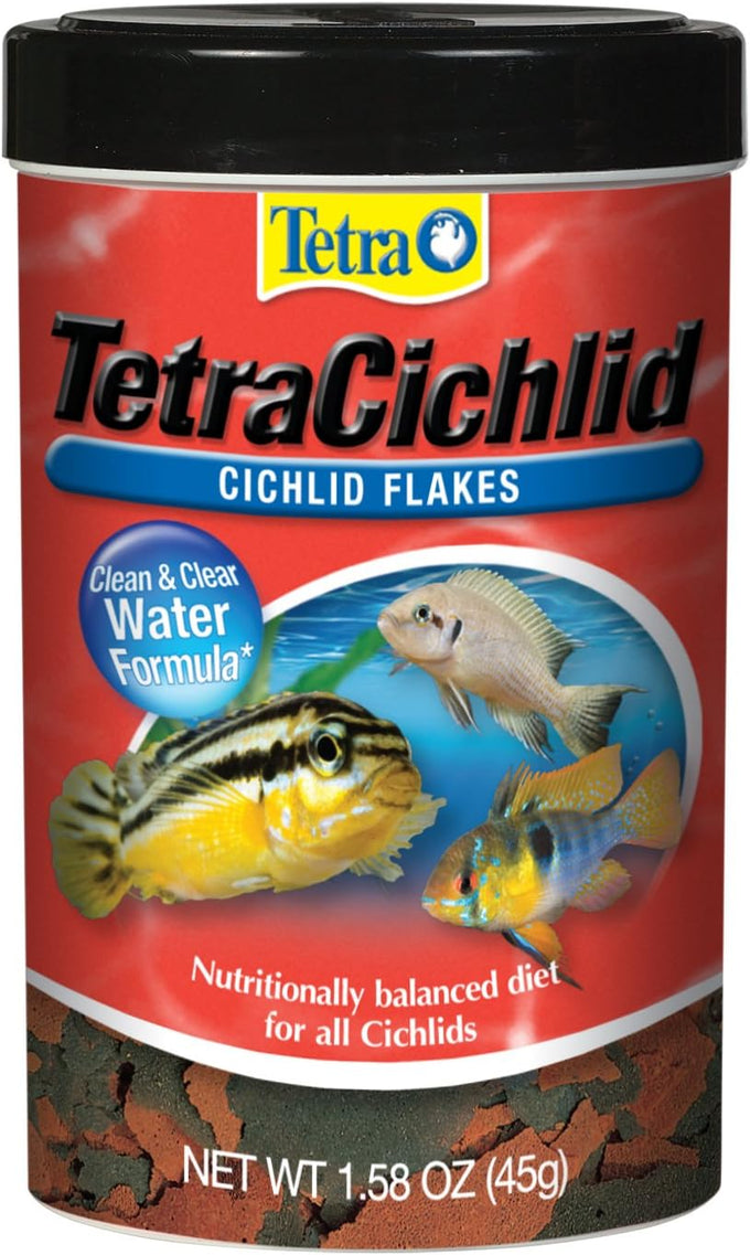TetraCichlid Cichlid Flakes 1.75 Pounds Fish Food for Clear Water Advanced Formula