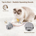 Migipaws Interactive MigiMouse Cat Toy, 360° Rolling & Spin, Grey, Rechargeable Plush Kitten Toy with Smart Motion Sensor and Realistic Squeak