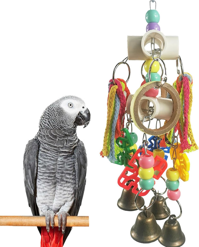 Parrot toys, bird hanging chew toys, for African Grays, Cockatoos, and Amazon parrots, small and medium-sized bird toys