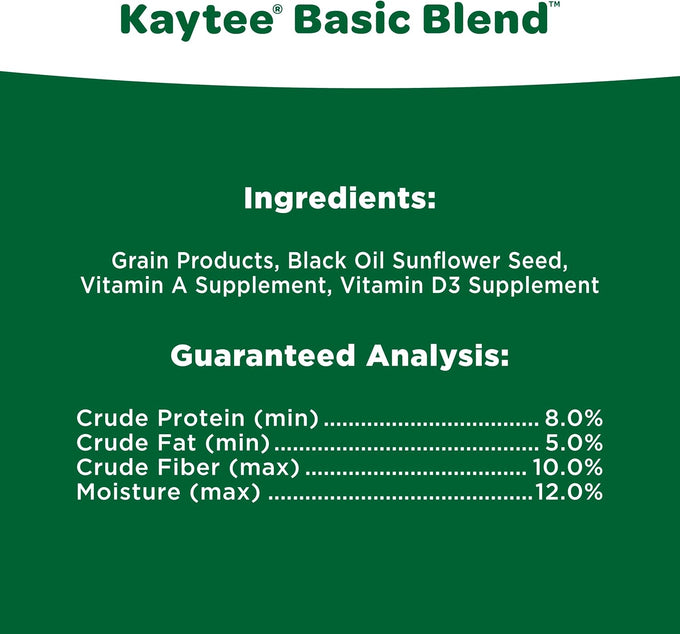 Kaytee 5 lb Wild Bird Food Basic Seed Blend, America's Everyday Favorite, Attracts Cardinals, Sparrows, and More