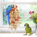 Parrot Chewing Toy 17.5 inches Natural Corn Cob Loofah Slices Rattan Balls Wood Beads