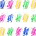 ISMARTEN pet cat toys 100 pack colorful plastic coil springs for kitten pets random color