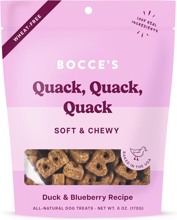 Wheat-free peanut butter and banana dog treats baked in USA with 9 natural ingredients