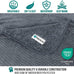 PetAmi waterproof gray dog blanket for medium large dogs, leakproof fleece throw for cats, 40x60 inches sofa couch cover protector