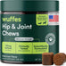 Wuffes Advanced Glucosamine Chondroitin Omega 3 MSM Green Lipped Mussel Supplement for Small Medium Dog Breeds 60 Pork Flavored Chews