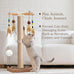 paroto sisal cat tree tower scratching post for indoor cats adults kittens interactive toys 25 inches