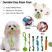 mrsohret 20pcs puppy chew toys for teething dog rope treat balls plush squeaky toys for small medium dogs