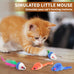 iCAGY interactive cat toy bundle for indoor cats, 25 pcs, 45 inches rainbow tunnel, colorful springs, feathers, balls, and mice