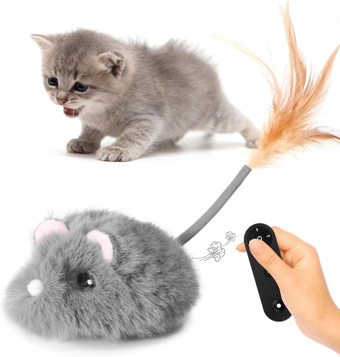 Pawingcat Remote Control Cat Toy Interactive Rechargeable Feline Toy for Indoor Cats 3-Speed Adjustment