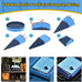 cacps foldable dog pool, 32" x 8" hard plastic non-slip kiddie pool for outdoor backyard use
