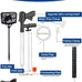 qzq aquarium gravel vacuum cleaner tools fish tank cleaning kit for aquarium thermometers fish net kit