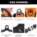 Phoepet medium size reflective dog harness with handle, easy to put on and take off, orange color