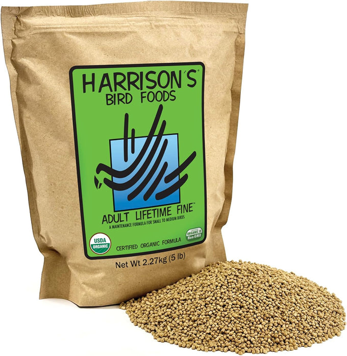 Harrison's Certified Organic Non-GMO Adult Bird Food Small 1lb Formula For Medium to Large Birds