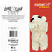 Multipet Lamb Chop 6" cream plush dog toy with squeaker for cuddling and playtime