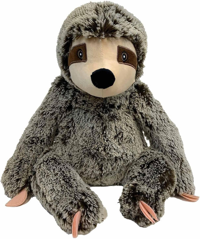Multipet Sloth Dog Plush Toy, 10 inches, Squeaky, Extra Soft, Cuddling & Play