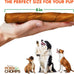 pork chomps roasted pork skin dog chews, 6 inch twists, 15 count - healthy, delicious, low fat, high protein