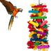 Natural Wood Bird Toys for Macaws, African Grey, Amazon Parrots, 18 inch, Non-Toxic, Chewing and Climbing
