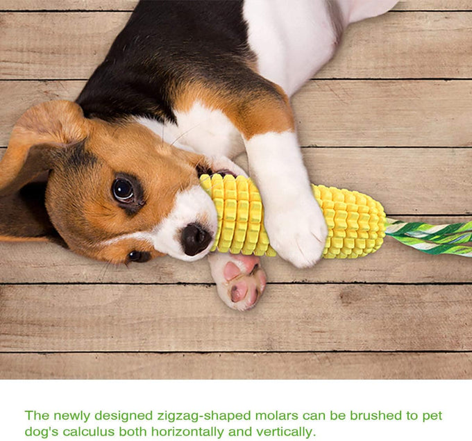 carllg dog chew toys for aggressive chewers, durable squeaky interactive dog toys corn stick toy for small medium large breeds