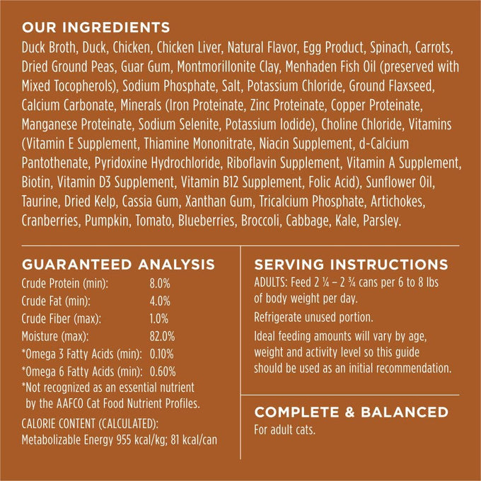 Instinct Flaked Entrée Wet Canned Cat Food - Duck, High Protein, Grain-Free, Raw Inspired, USA Made