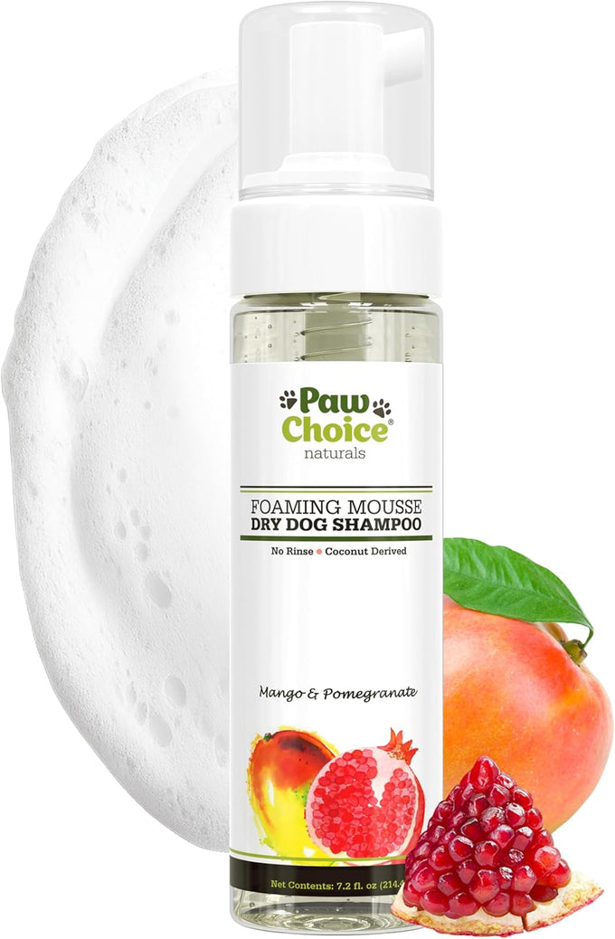 paw choice hypoallergenic waterless dog dry shampoo lavender chamomile usa made