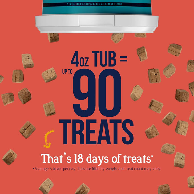 stewart 100% beef liver dog treats 4 oz tub freeze dried raw single ingredient grain free training treats or meal topper