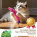 PetBusy cat toys with 5000mg organic catnip and silvervine, baby-grade soft and safe chew kicker for indoor cats and kittens