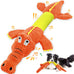 WOWBALA interactive squeaky dog chew toy for small, medium & large dogs, crocodile-shaped, plush, crinkle paper, 24-inch length