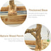 LIMIO natural wood bird toys playground, 2 stainless steel cups, removable tray, small to medium bird accessories