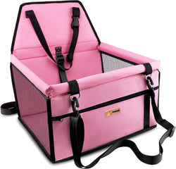 petbobi pet car booster seat for small dogs portable breathable bag with seat belt safety stable travel