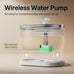 petlibro wireless cat water fountain, stainless steel tray, 2.5l dual flow ultra quiet pet water dispenser for cats