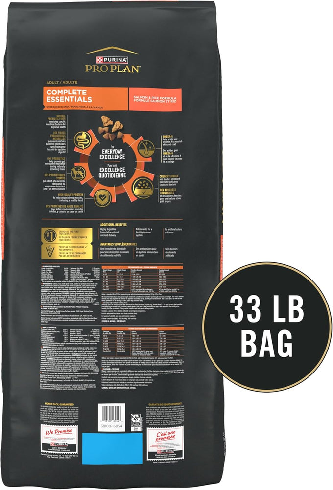 Purina Pro Plan Shredded Blend Salmon & Rice Dry Dog Food - 33 lb