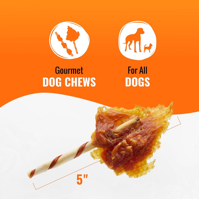 Good 'n' Fun Triple Flavor Wings Chews for All Dogs, 12 Ounces, Chicken, Pork Hide, and Beef Hide