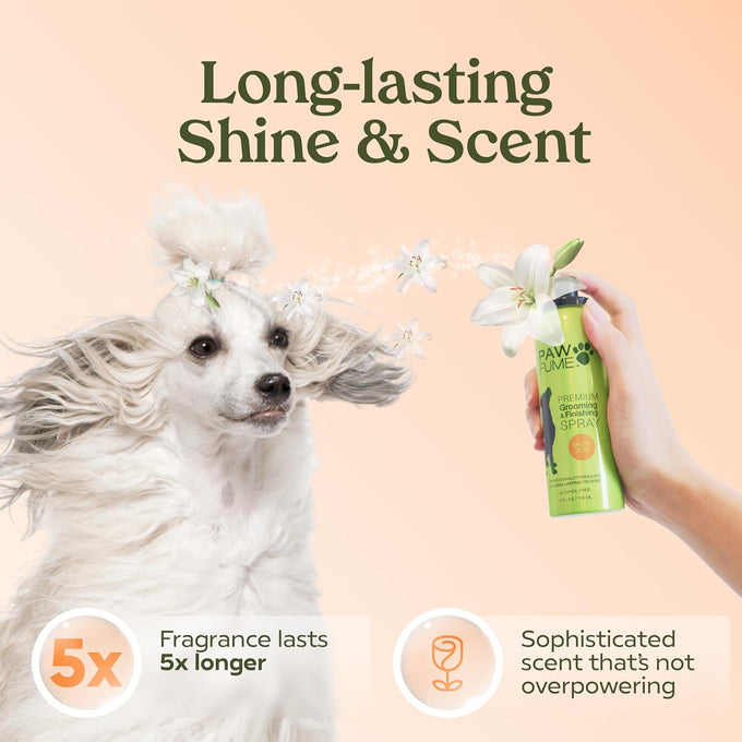 pawfume dog perfume spray long lasting scent for grooming show dog 1-pack hypoallergenic alcohol-free detangling formula moisturizing pet cologne spray