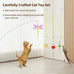 Interactive Cat Toys Refills with 8 Assorted Teasers and Wand for Indoor Cats - Adjustable Height and Durable