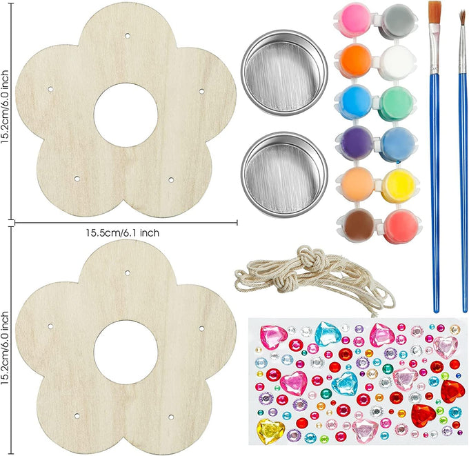 Gooidea Kids DIY Wooden Paint Kits Bird Feeders for Outside, 2-Pack, Spring Outdoor Toys for Boys & Girls Age 3-5, 4-8, 8-12