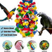multicolored wooden blocks bird chewing toy parrot cage bite toy for macaws cockatoos african grey and large parrot birds