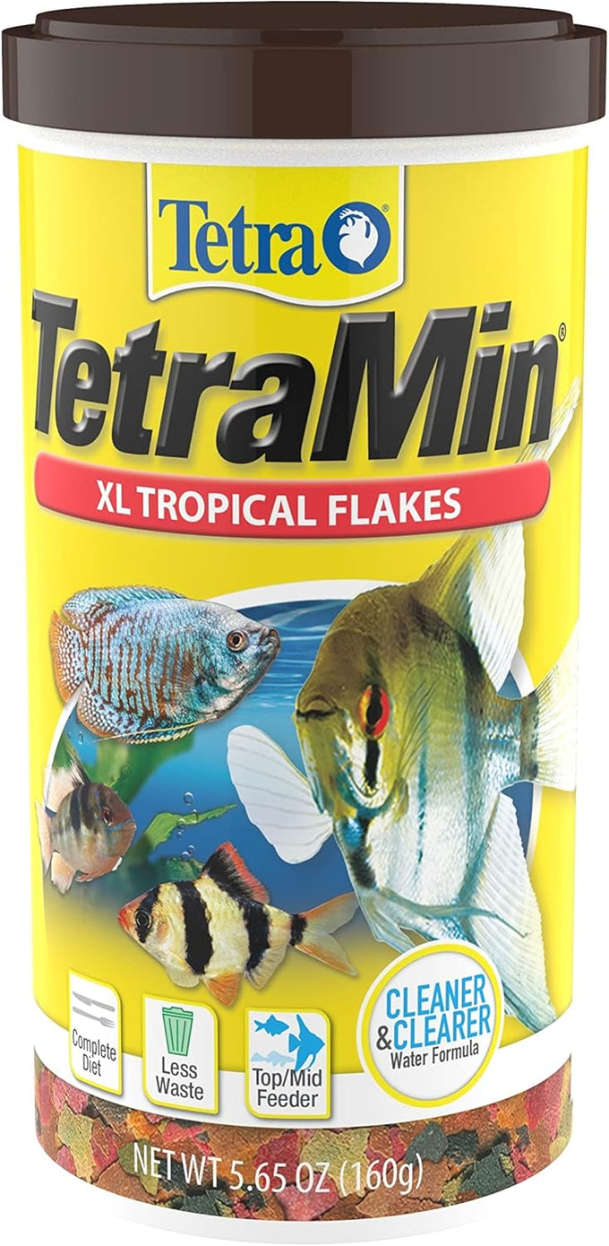 Tetra Min Large Tropical Flakes for Top/Mid Feeders, 5.65-Ounce, XL Tropical Formula